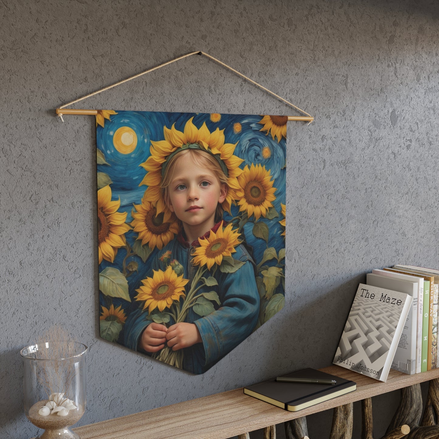 Sunflower Goddess Wall Pennant 12