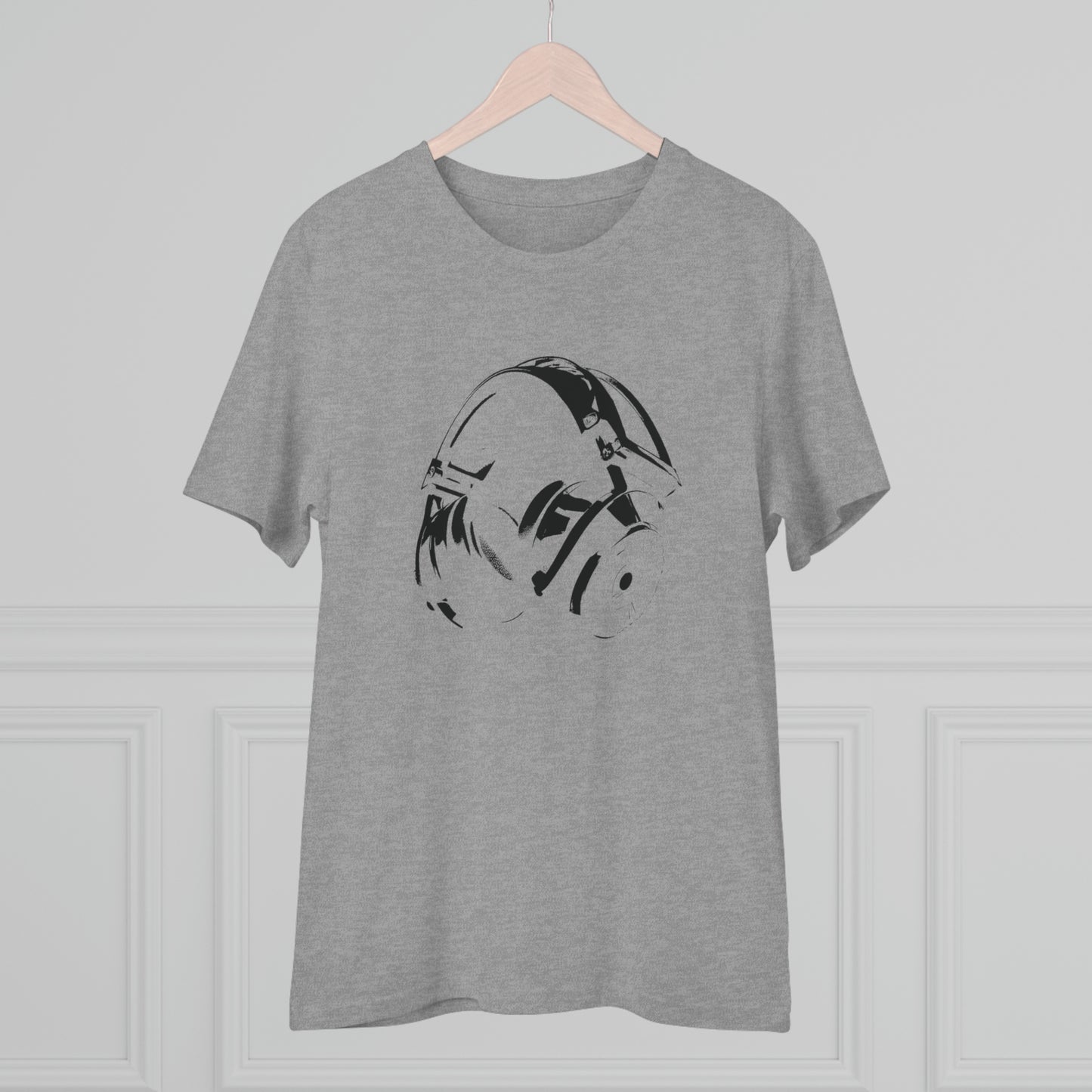 HEADPHONES - BLACK LOGO - Organic Creator T-shirt - Unisex