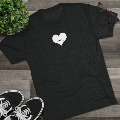 -HEART FROWN RED - Unisex Tri-Blend Crew Tee