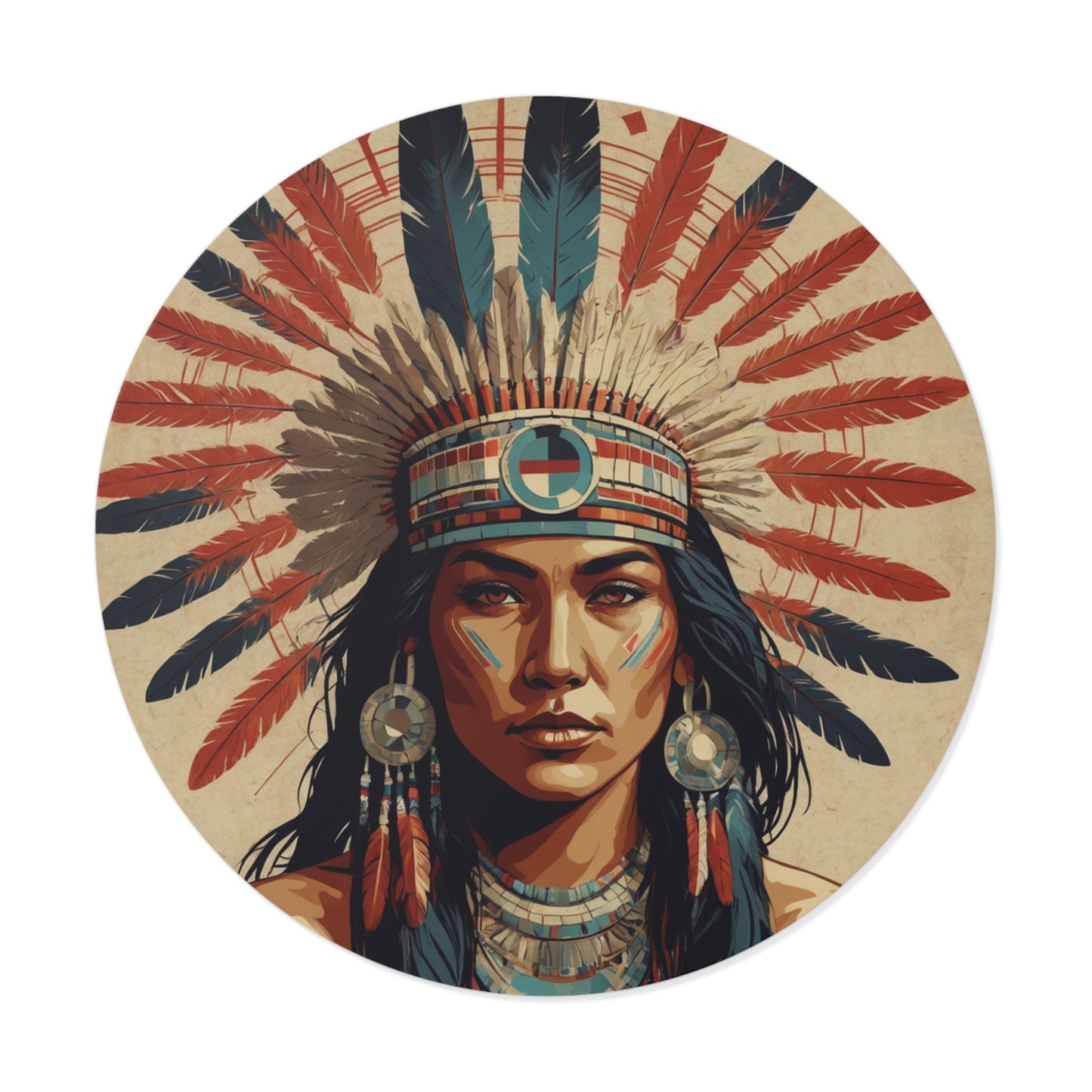 CHIC - Retro Pop Art Woman Round Vinyl Sticker — 12