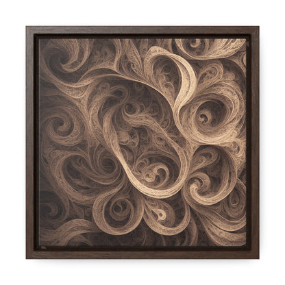 SEPIA SWIRL - Gallery Canvas Wraps, Square Frame