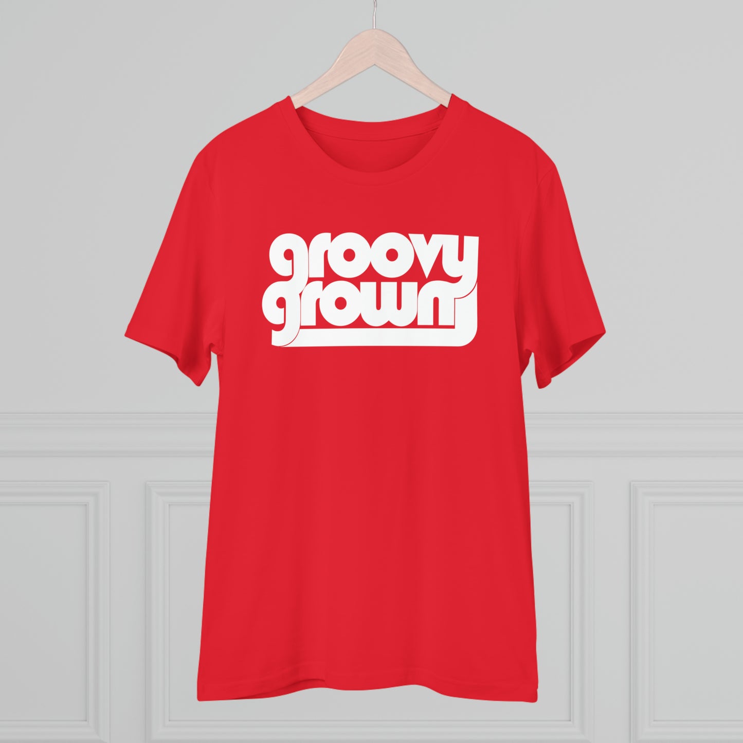 GROOVY GROWN - WHITE LOGO - Organic Creator T-shirt - Unisex