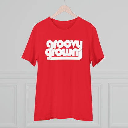 GROOVY GROWN - WHITE LOGO - Organic Creator T-shirt - Unisex