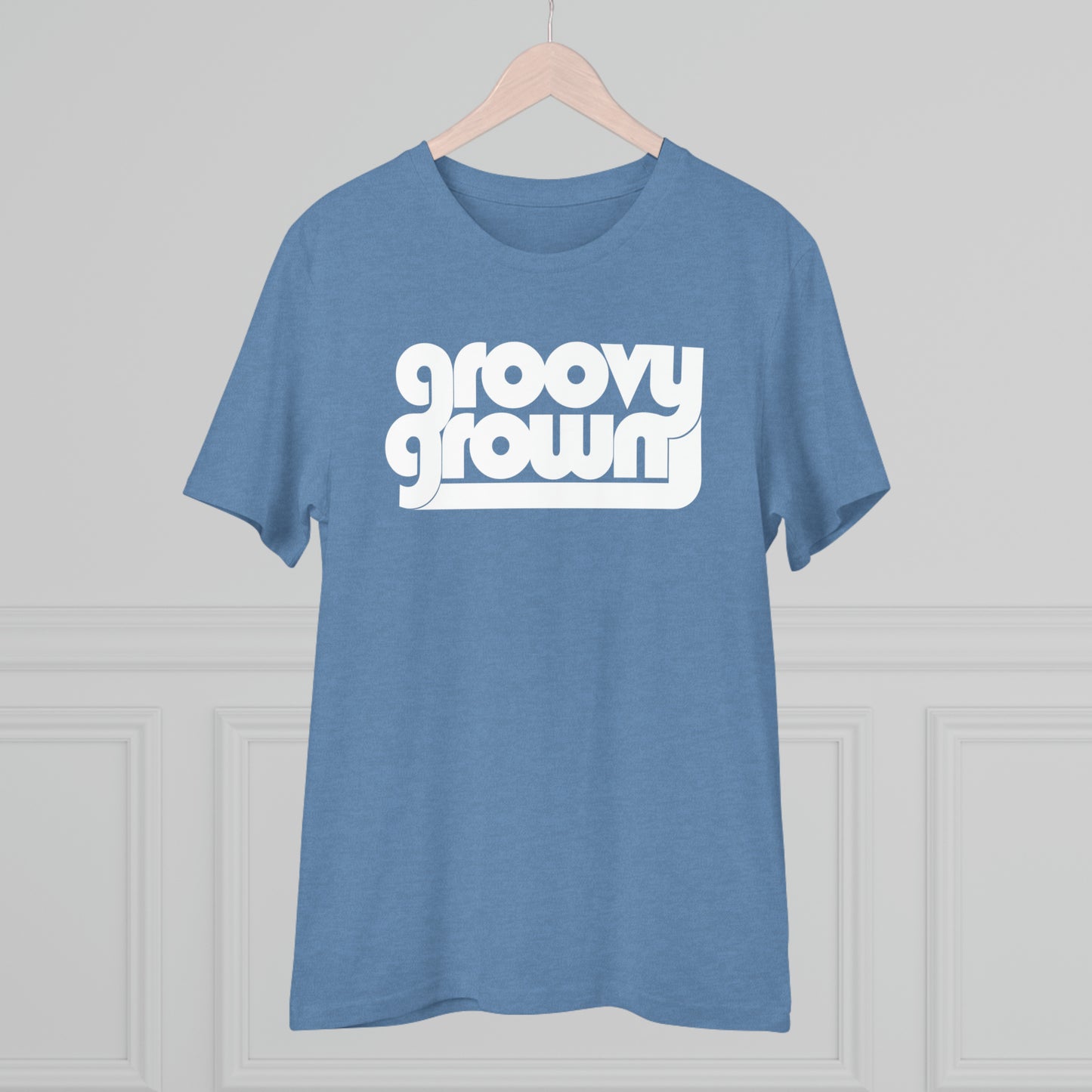 GROOVY GROWN - WHITE LOGO - Organic Creator T-shirt - Unisex