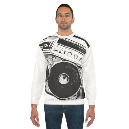 Retro Boombox Sweatshirt 2 — Vintage Music Graphic Crewneck