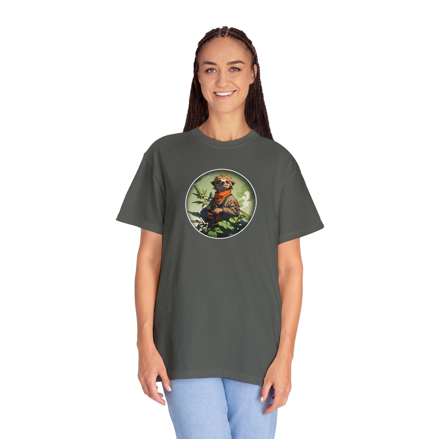 SLEEPY SLOTH - Unisex Garment-Dyed T-shirt - COLOR