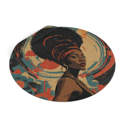CHIC - Retro Pop Art Woman Round Vinyl Sticker — 10