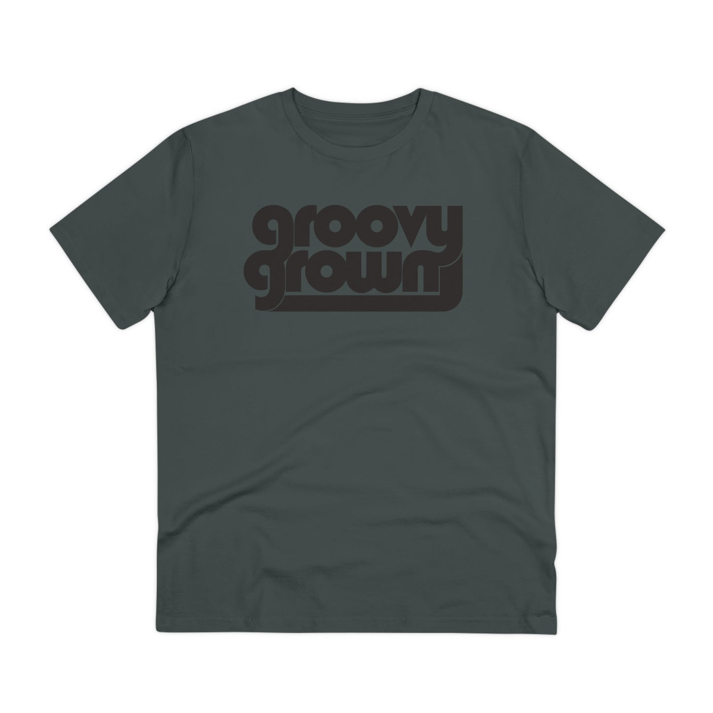 GROOVY GROWN - BLACK LOGO - Organic Creator T-shirt - Unisex
