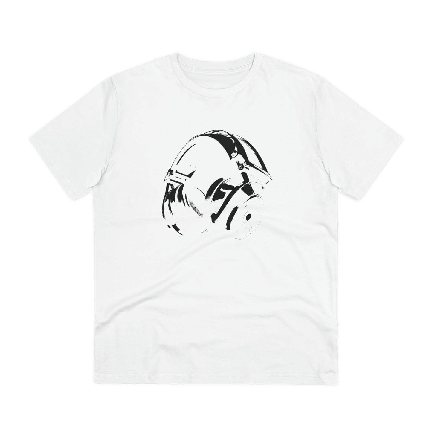 HEADPHONES - BLACK LOGO - Organic Creator T-shirt - Unisex