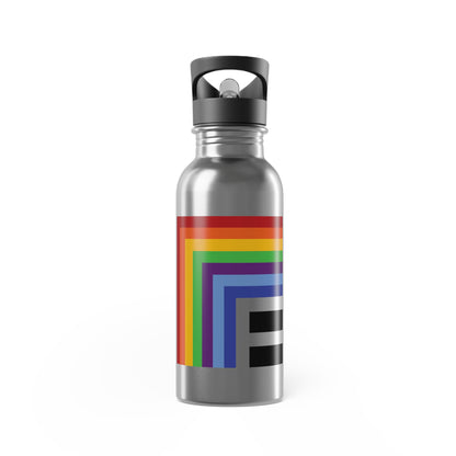EQUALITY - Stainless Steel Water Bottle With Straw, 20oz
