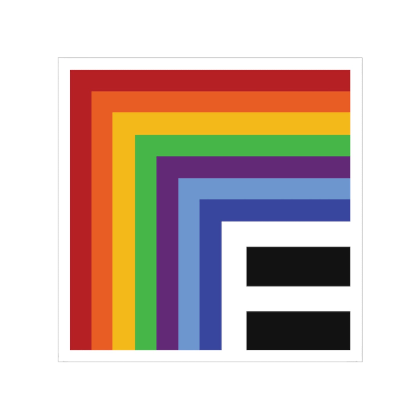 EQUALITY - Transparent Outdoor Stickers, Square, 1pc